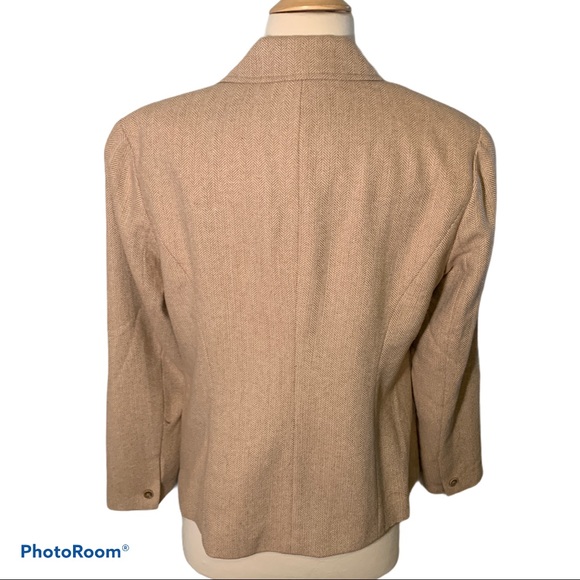 Coldwater Creek Brown Herringbone Blazer, 8P - Picture 4 of 10